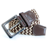 Brown & Khaki Woven Belt