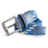 Navy with Khaki Cross Woven Belt
