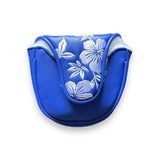 White Flowers Mallet Putter Headcover