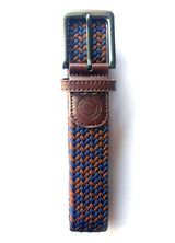 Brown & Navy Woven Belt