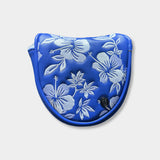 White Flowers Mallet Putter Headcover