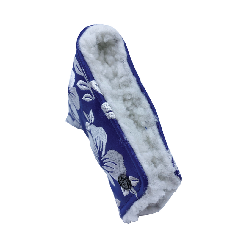 White Flowers Blade Putter Headcover